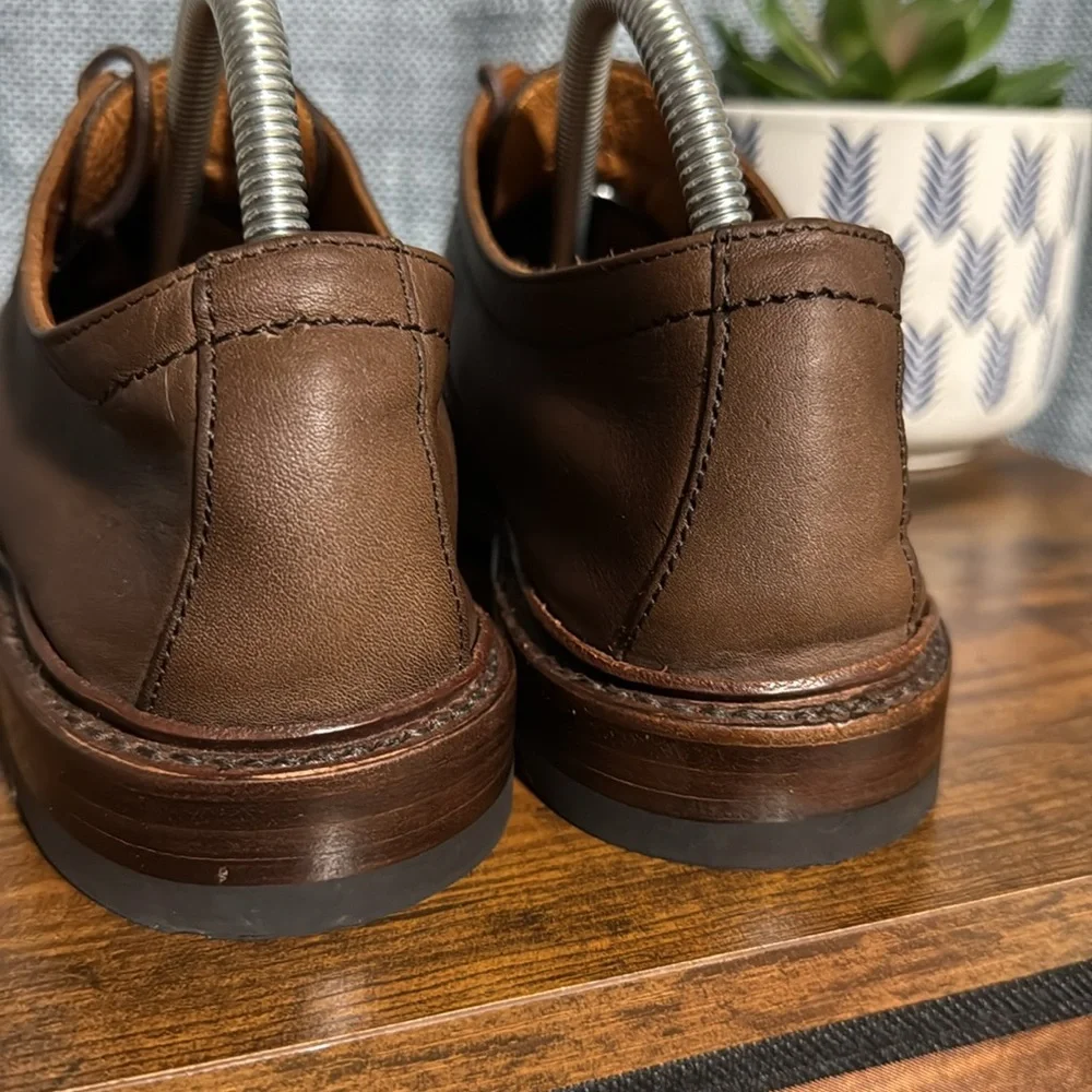 Frye Paul Bal Brown Leather Cap Toe Oxfords‎ Lace Up Shoes sz 8.5 D Classic
